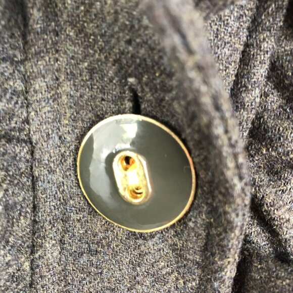 Anthropologie Tabitha Jacket Womens 6 Grey Wool Blend Ruffles Whimsigoth - Picture 6 of 16